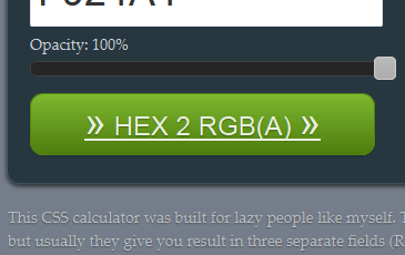 HEX 2 RGBA | Designer WebTools